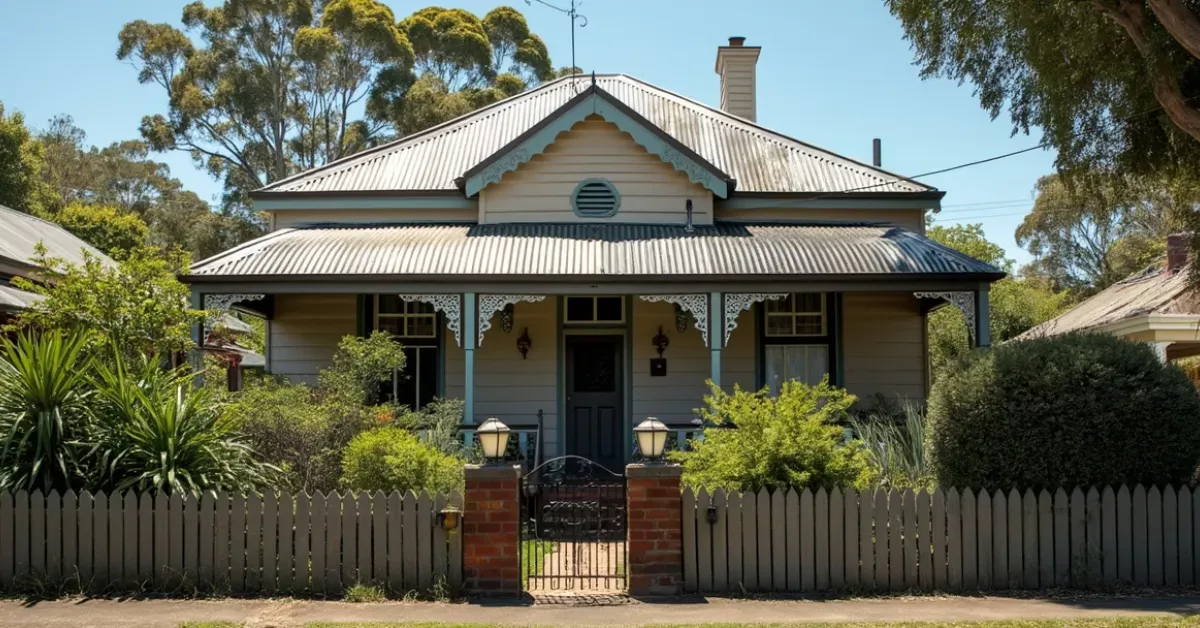 A charming older Australian home with a well-maintained garden